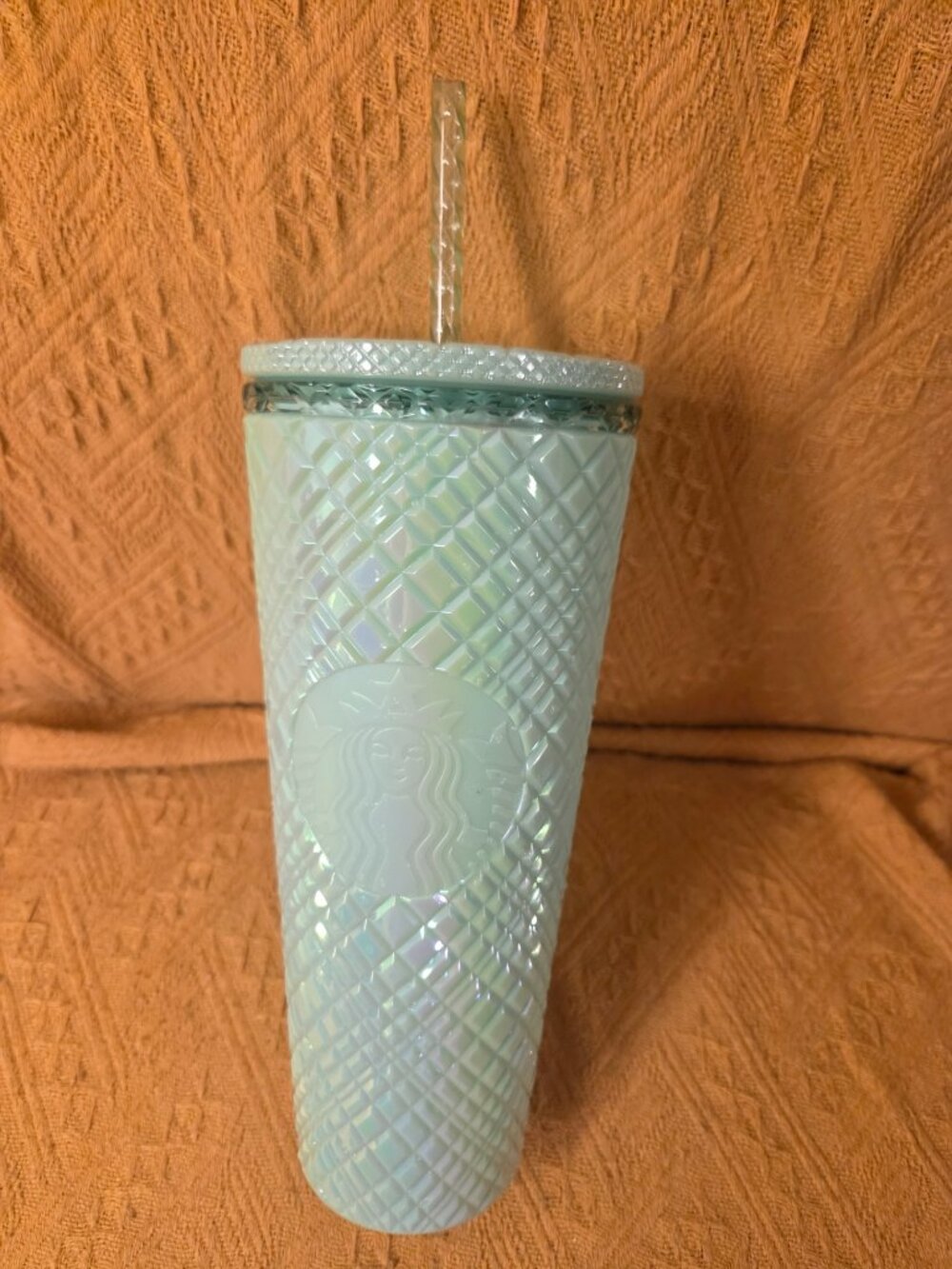 Starbucks Summer 2024 Iridescent Mint Jade Green Jeweled Tumbler 24oz Venti